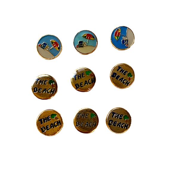 Lot 100+ Floating Locket Jewelry 7mm Charms Travel Vacation Beach Cruise USA New - Picture 7 of 12